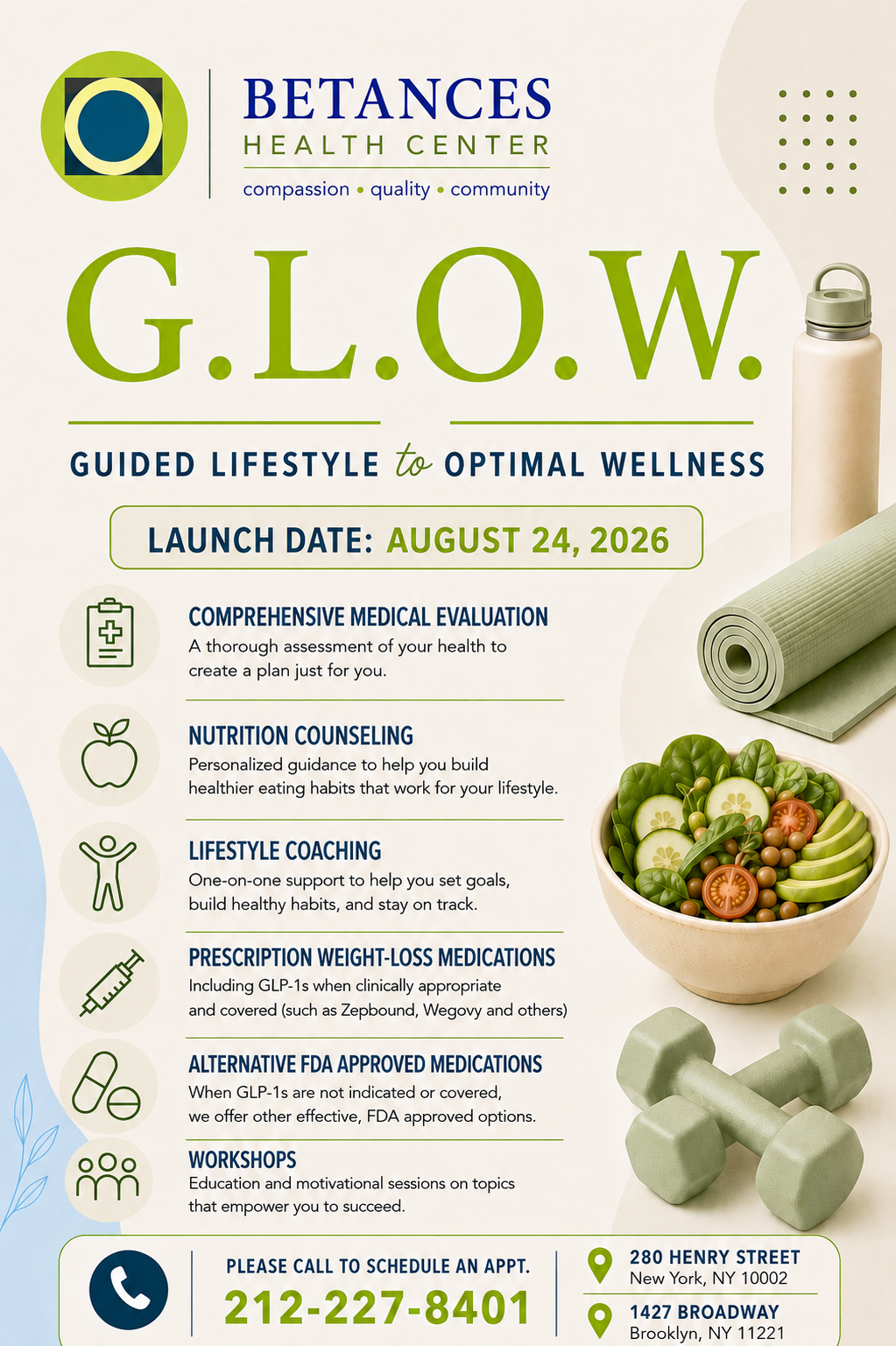 G.L.O.W. (Guided Lifestyle to Optimal Wellness Program) Launch